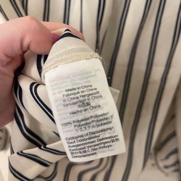 NWT Jcrew Mercantile Printed off-the-shoulder bow top XXS - Picture 6 of 8